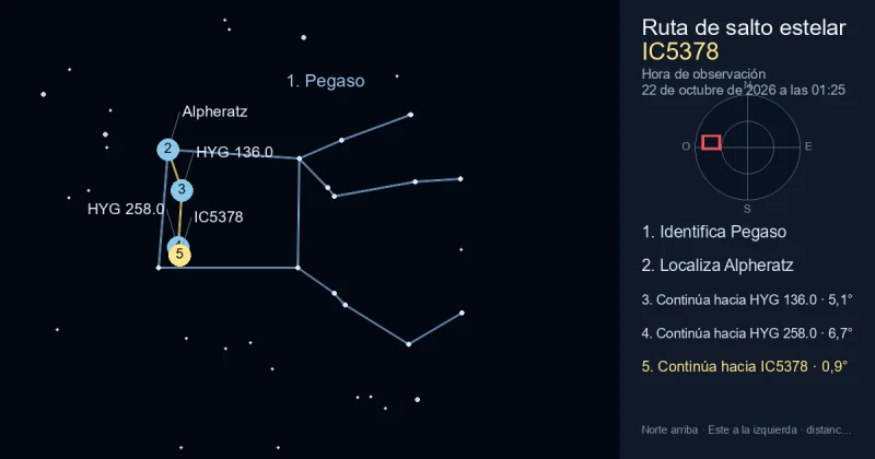 Cómo encontrar IC5378 usando Pegaso