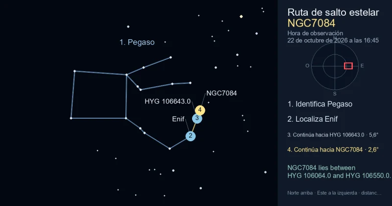 Cómo encontrar NGC7084 usando Pegaso