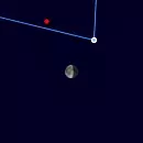 Enge Begegnung von Mars und Mond am 30. November 2026