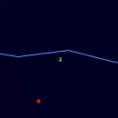 Close approach of Saturn and Moon on 14 January 2027 