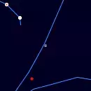Close approach of Saturn and Moon on 18 September 2027 