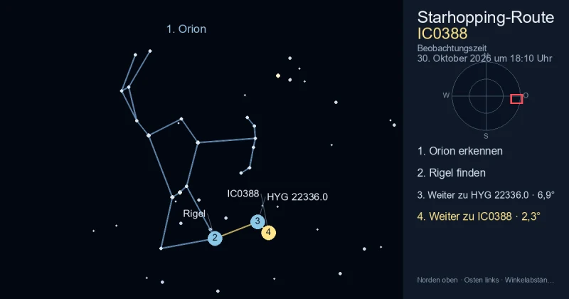 So findest du IC0388 mithilfe von Orion