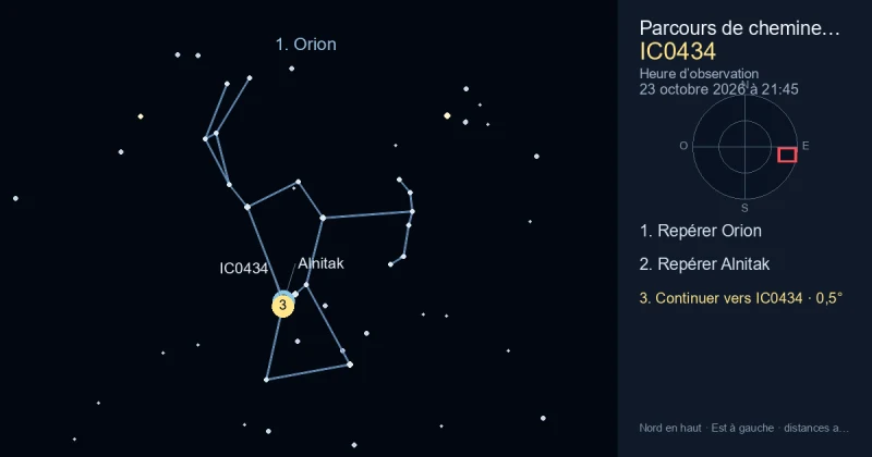 Comment trouver IC0434 avec Orion