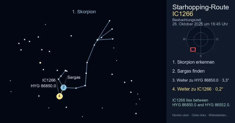 So findest du IC1266 mithilfe von Skorpion