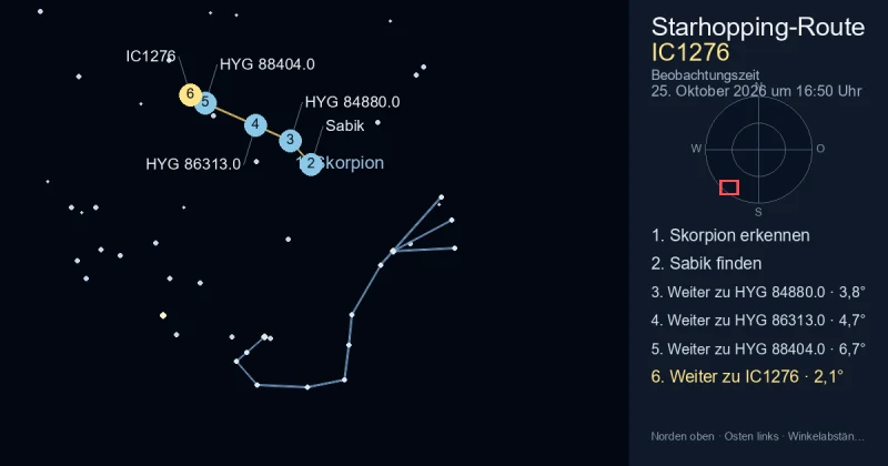 So findest du IC1276 mithilfe von Skorpion