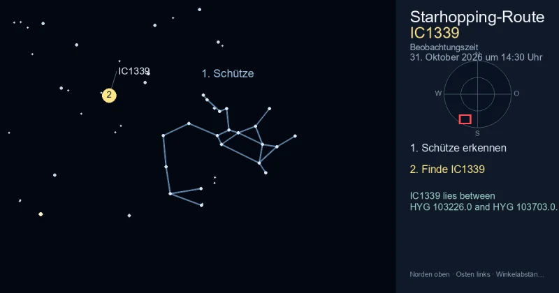 So findest du IC1339 mithilfe von Schütze