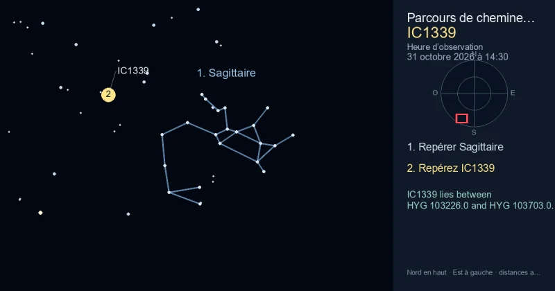 Comment trouver IC1339 avec Sagittaire