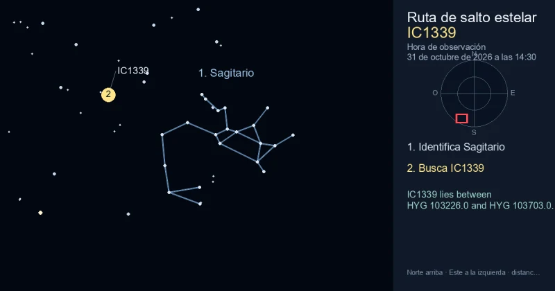 Cómo encontrar IC1339 usando Sagitario
