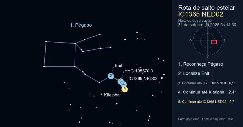 Como encontrar IC1365 NED02 usando Pégaso