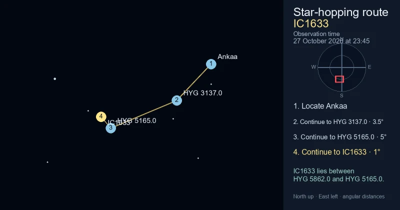 How to find IC1633 from Ankaa