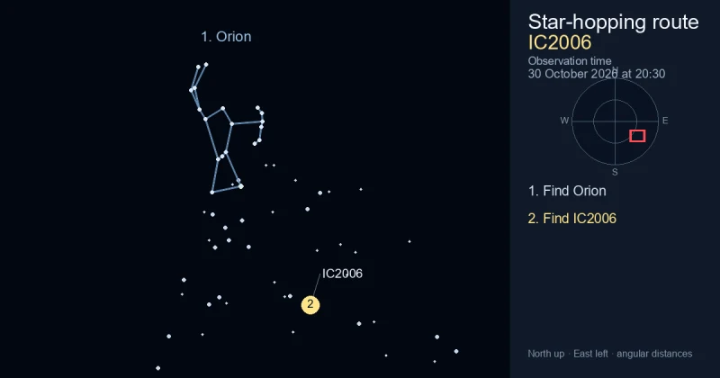 How to find IC2006 using Orion