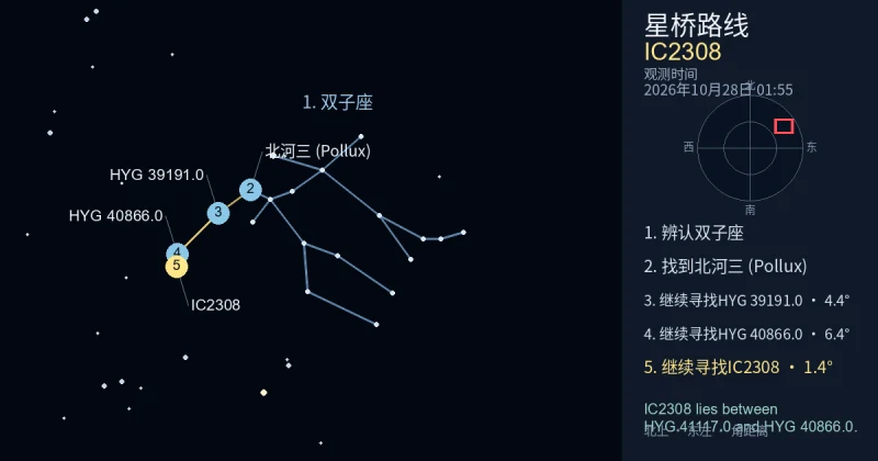 借助双子座寻找IC2308