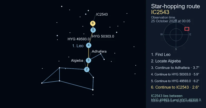 How to find IC2543 using Leo