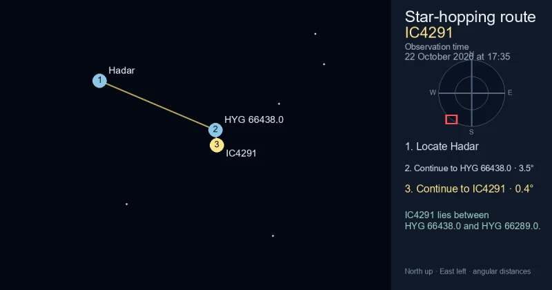How to find IC4291 from Hadar