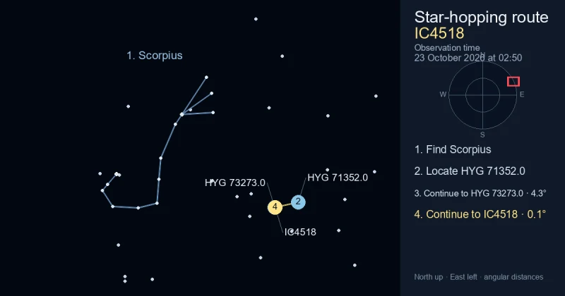 How to find IC4518 using Scorpius
