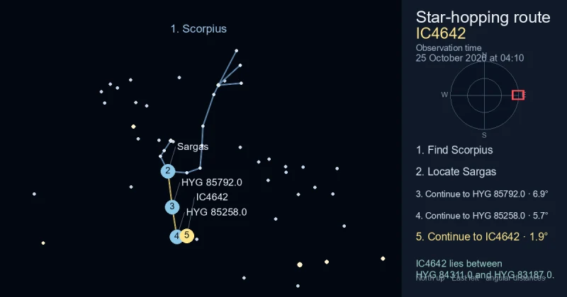 How to find IC4642 using Scorpius