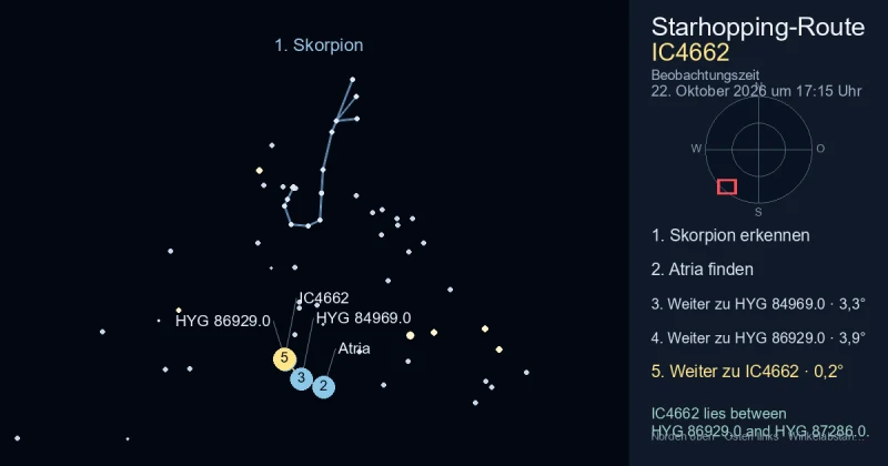 So findest du IC4662 mithilfe von Skorpion