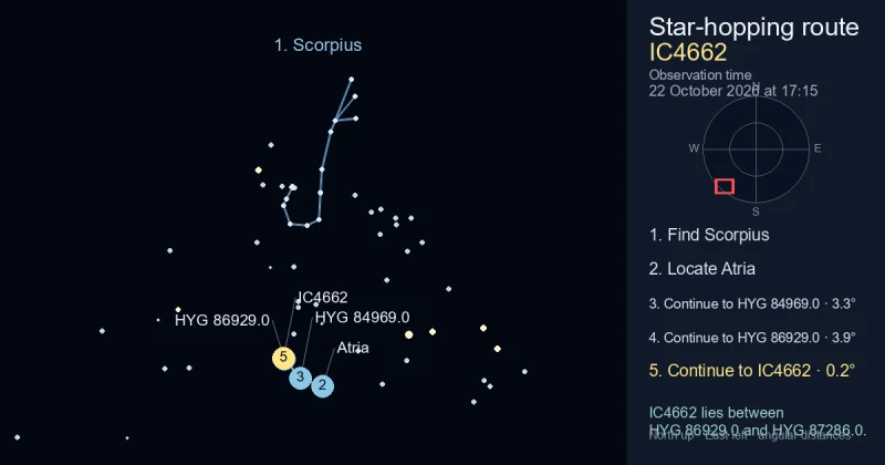 How to find IC4662 using Scorpius