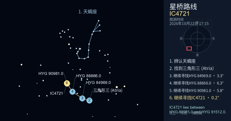 借助天蝎座寻找IC4721