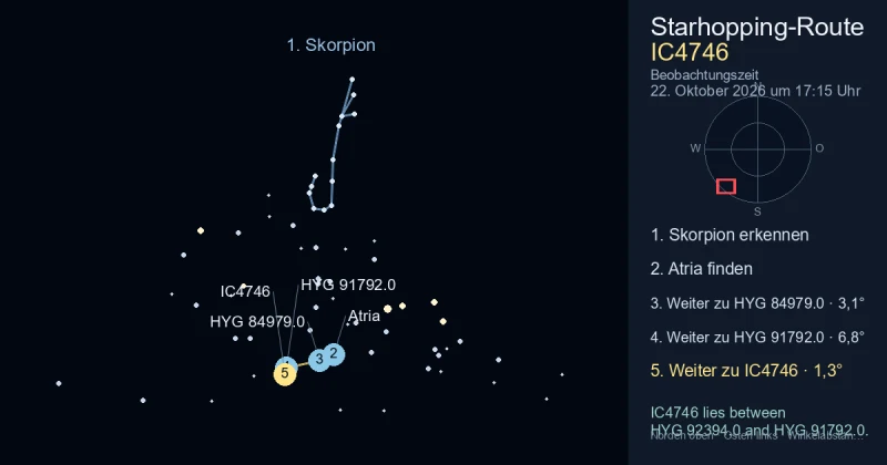 So findest du IC4746 mithilfe von Skorpion