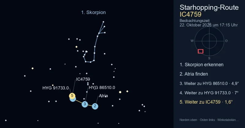 So findest du IC4759 mithilfe von Skorpion