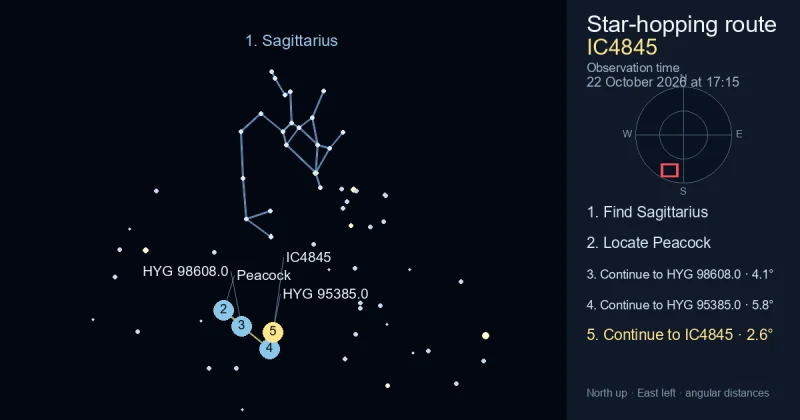 How to find IC4845 using Sagittarius