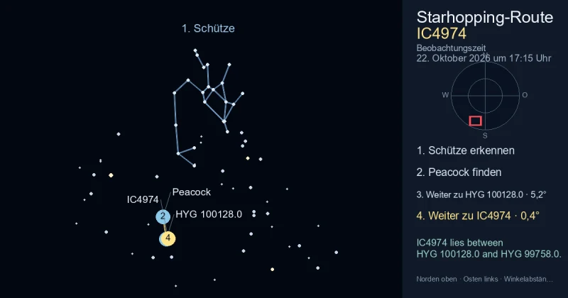 So findest du IC4974 mithilfe von Schütze