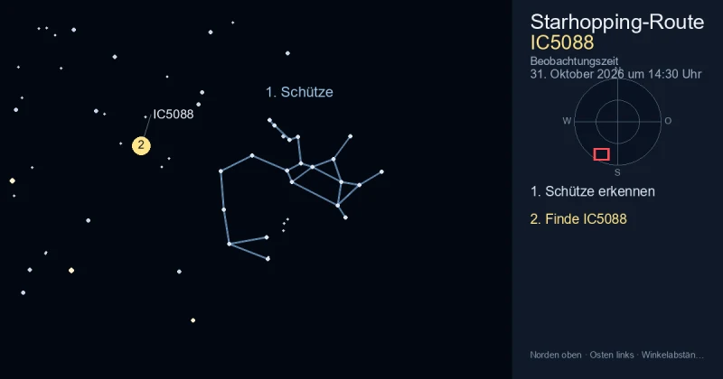 So findest du IC5088 mithilfe von Schütze