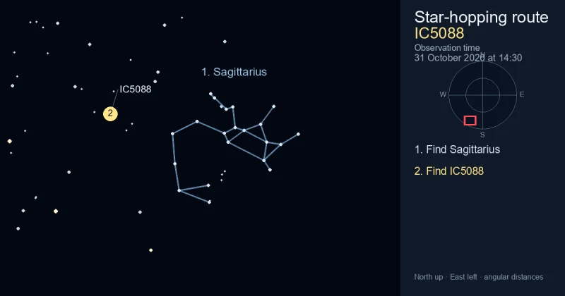 How to find IC5088 using Sagittarius