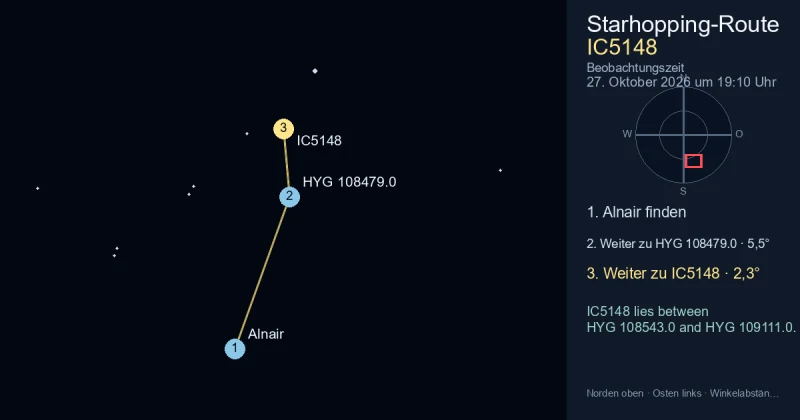 IC5148 von Alnair aus finden