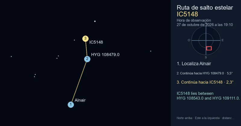 Cómo encontrar IC5148 desde Alnair