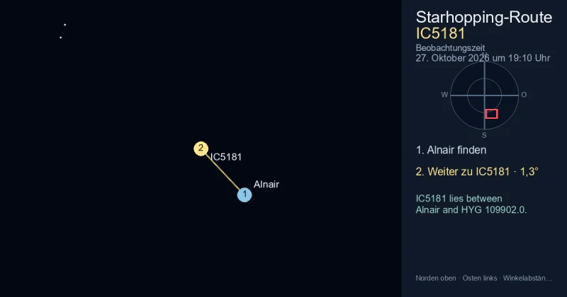 IC5181 von Alnair aus finden