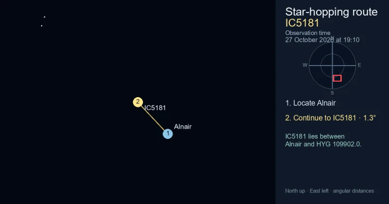 How to find IC5181 from Alnair