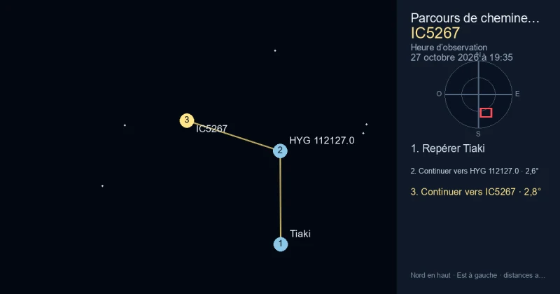 Trouver IC5267 depuis Tiaki