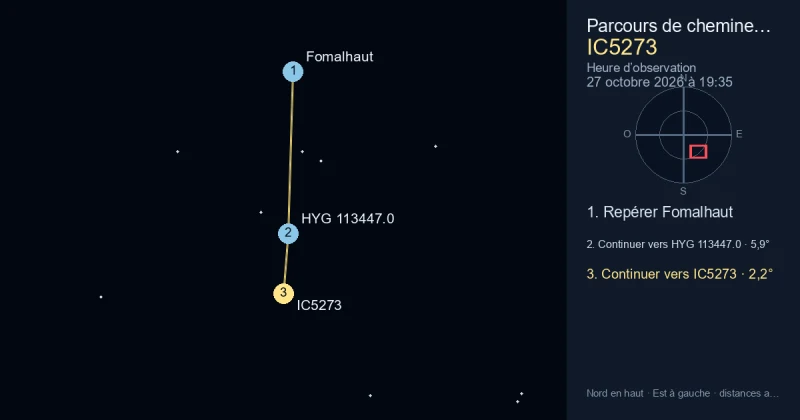 Trouver IC5273 depuis Fomalhaut
