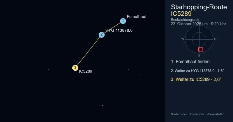 IC5289 von Fomalhaut aus finden