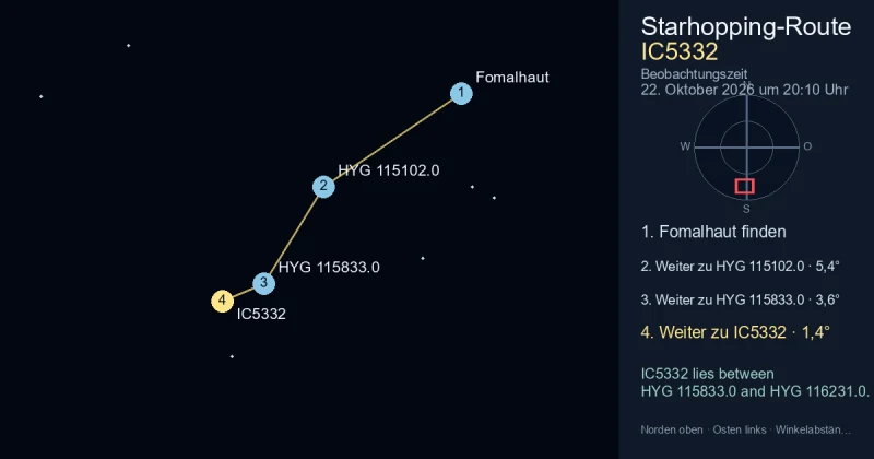 IC5332 von Fomalhaut aus finden