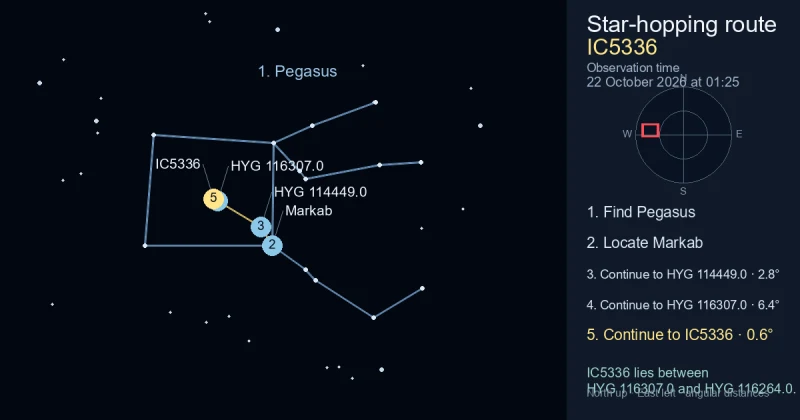 How to find IC5336 using Pegasus