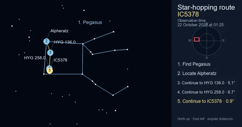 How to find IC5378 using Pegasus