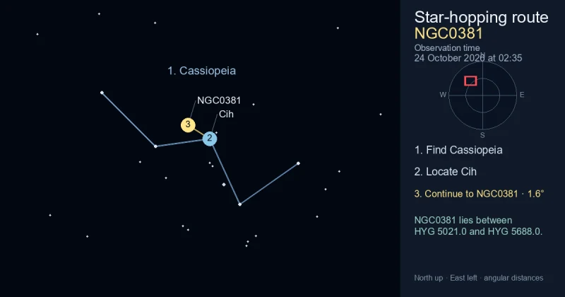 How to find NGC0381 using Cassiopeia