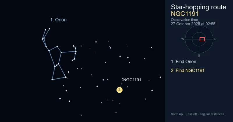 How to find NGC1191 using Orion — Sky Tonight
