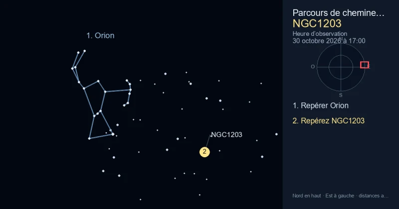 Comment trouver NGC1203 avec Orion