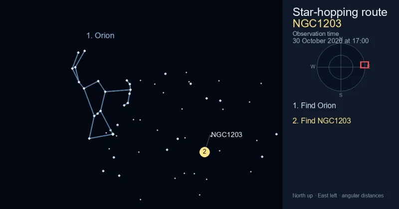 How to find NGC1203 using Orion