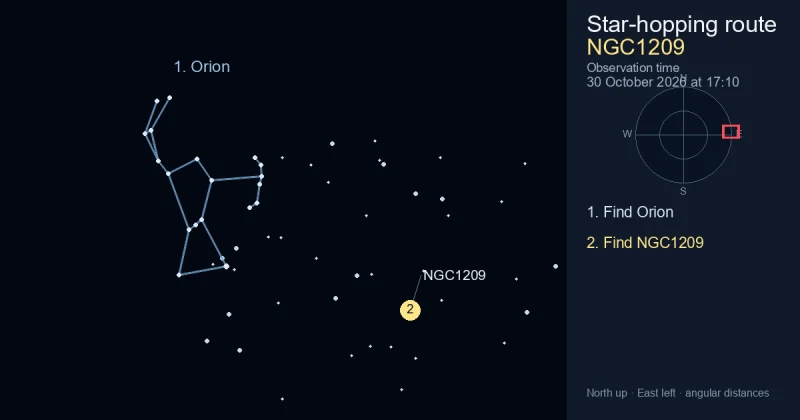 How to find NGC1209 using Orion