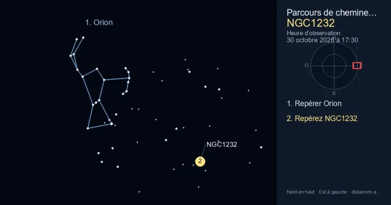 Comment trouver NGC1232 avec Orion