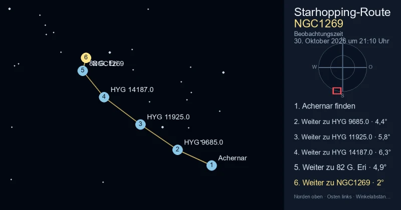 NGC1269 von Achernar aus finden