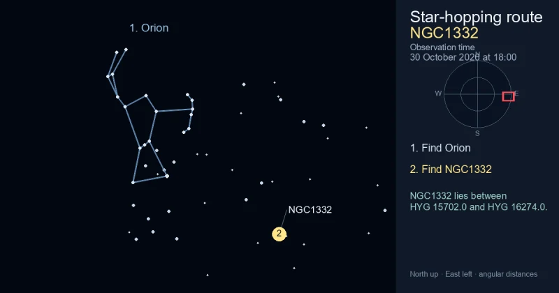 How to find NGC1332 using Orion