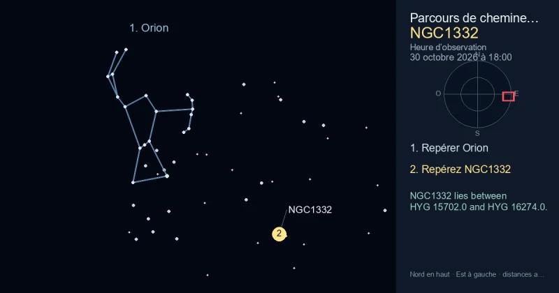 Comment trouver NGC1332 avec Orion