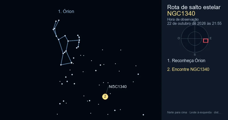 Como encontrar NGC1340 usando Órion