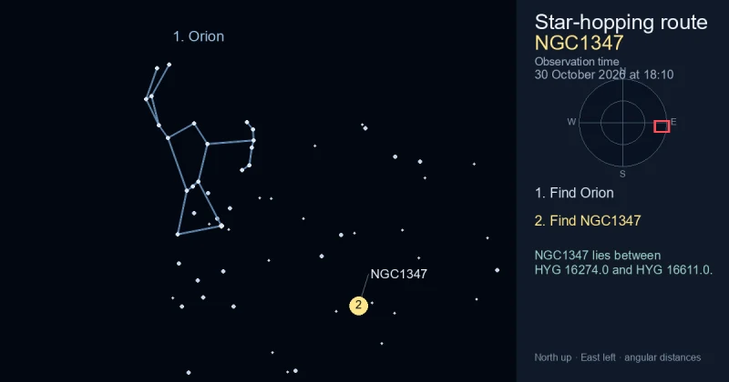 How to find NGC1347 using Orion